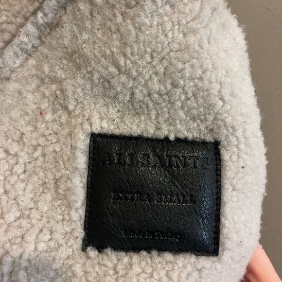 All saints leather and fur coat. Size XS - Picture 2 of 4